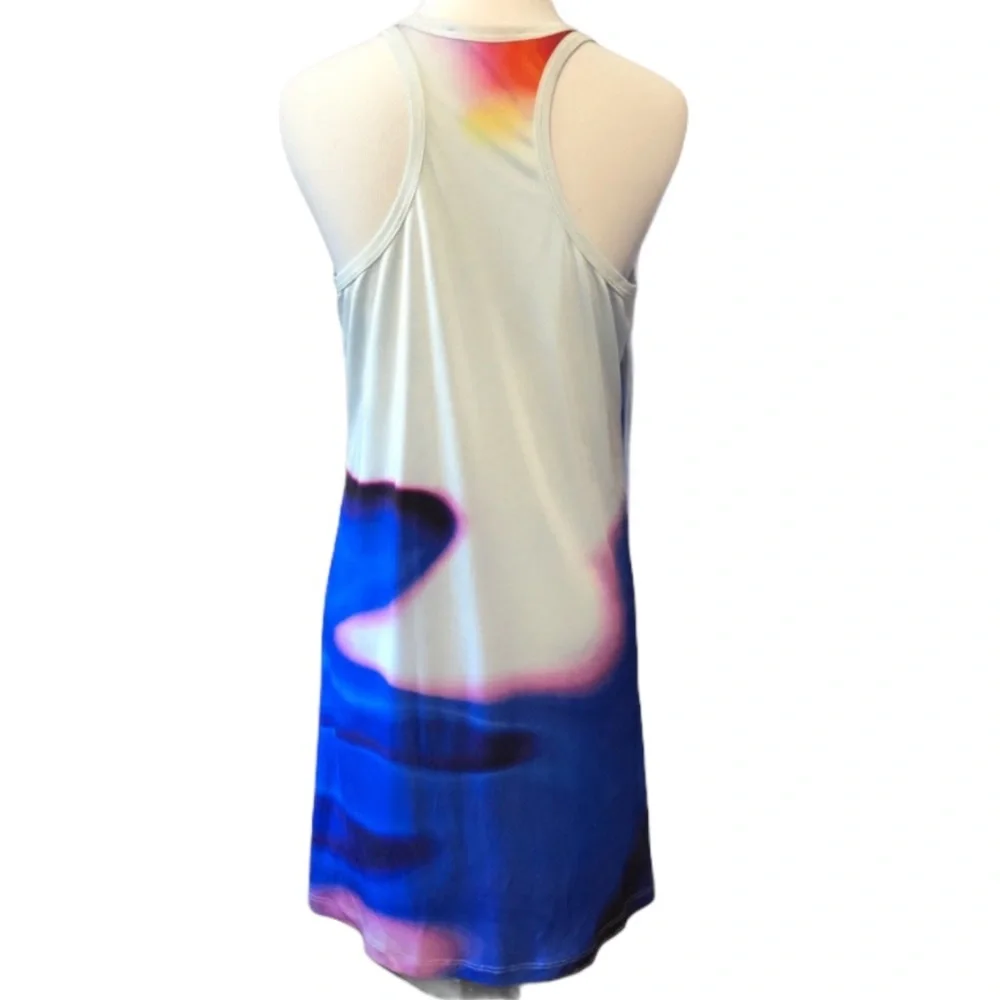 Michael Angel 100% Silk Colorful Racerback Dress - Picture 6 of 6